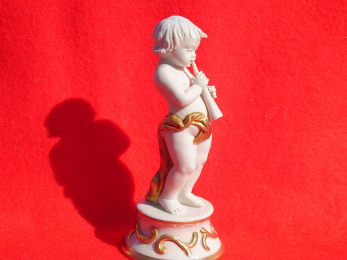 Capodimonte Cherub Bisque Figurine with N Crown Mark Ref. OR-12