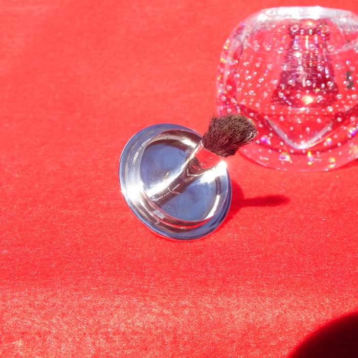 Antique silver and glass Edwardian `Glue Bottle` dated around 1900. Ref. JW-13
