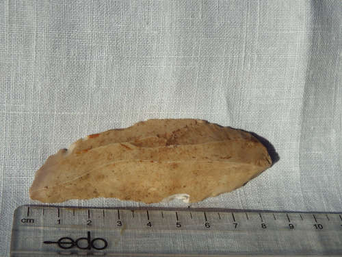 Mesolithic/Neolithic Flint blade, sickle shaped 11,600  4000 years BCE -Ref. # SI/11