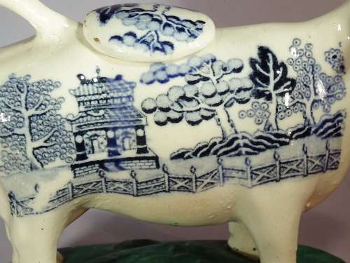 Antique Staffordshire  Ceramic Cow Creamer Ref. J-28