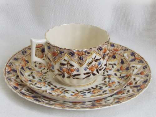 Antique  gilded porcelain trio 1889-1891 Ref. C-100