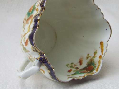 Antique gilded porcelain transfer ware and hand embellished Cup and Saucer Ref. C-104