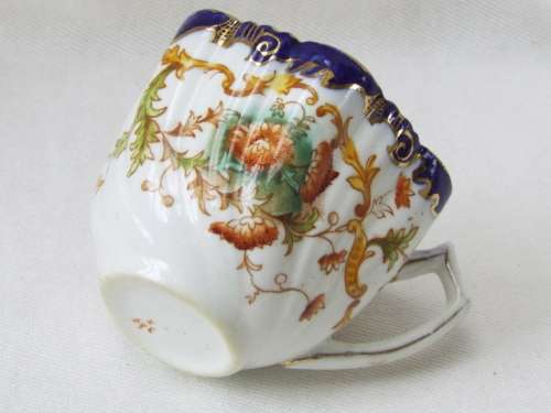 Antique  gilded porcelain transfer ware and hand embellished Cup and Saucer Ref. C-105