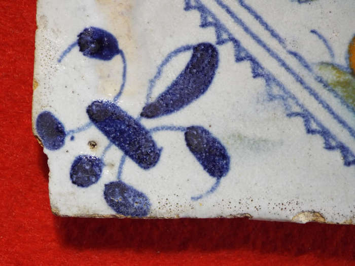 A very rare antique polychrome Dutch Delft Tile circa 1630-1650 Ref. CL-20