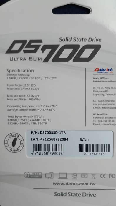 Dato 1TB 2.5' Internal Solid State Drive for Laptops & PCs