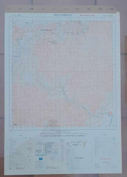 RHODESIAN ARMY MAP  **MOZAMBIQUE**