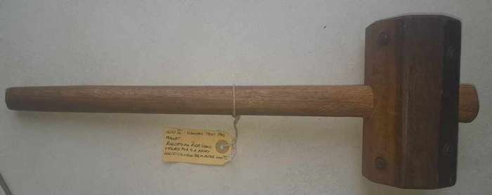 WW II WOODEN TENT PEG MALLET