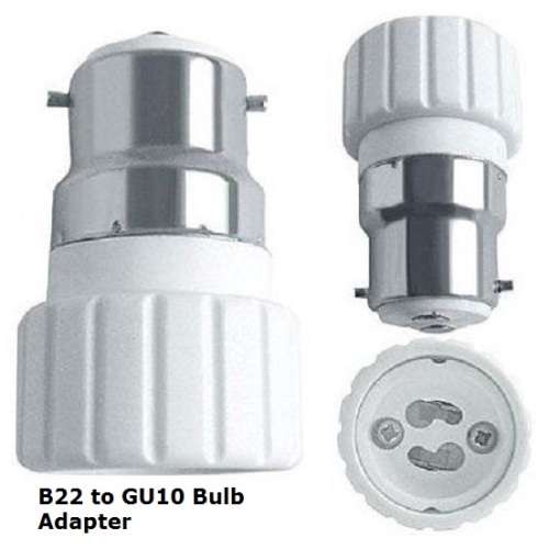 Light Bulb, Lamp Socket Converters, Adapters/Adaptors. B22 Male To GU10 Female. Collections Allowed.