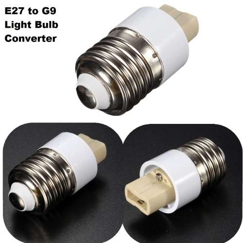 E27 Male To G9 Female Light Bulb / Lamp Socket Converters / Adapters (Adaptors). Collections Allowed