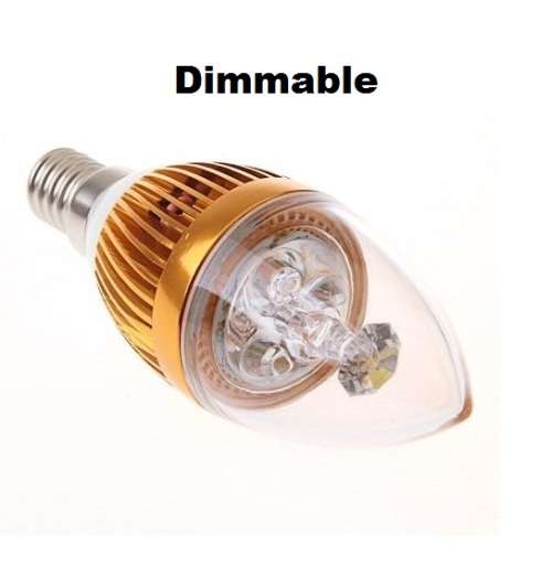 LED Light Bulbs: Warm White Dimmable Candle Design. Collections are allowed.