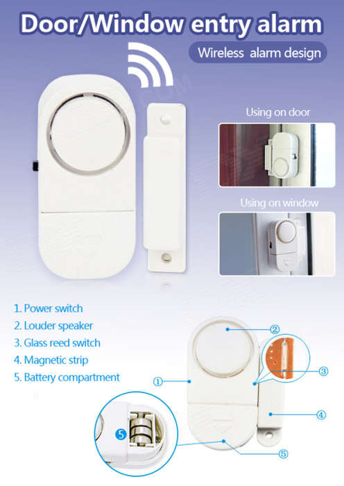 Door / Window Entry Alarm Model RL-9805. Collections are allowed.