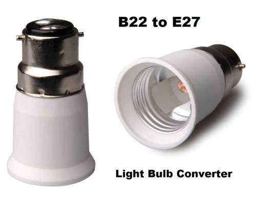 LIGHT BULB SOCKET ADAPTERS / CONVERTERS: B22 TO E27  (New on Bidorbuy). Collections are allowed.