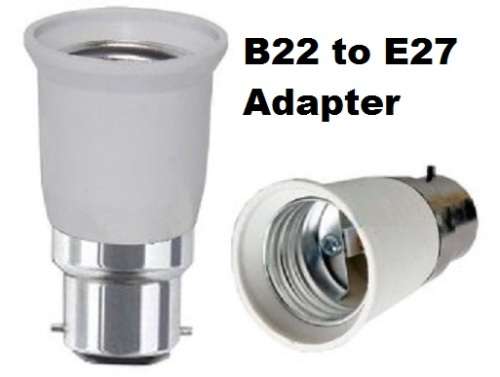 LIGHT BULB SOCKET ADAPTERS / CONVERTERS: B22 TO E27  (New on Bidorbuy). Collections are allowed.