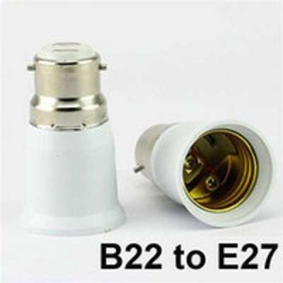 LIGHT BULB SOCKET ADAPTERS / CONVERTERS: B22 TO E27  (New on Bidorbuy). Collections are allowed.