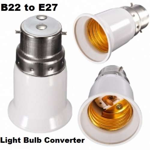 LIGHT BULB SOCKET ADAPTERS / CONVERTERS: B22 TO E27  (New on Bidorbuy). Collections are allowed.