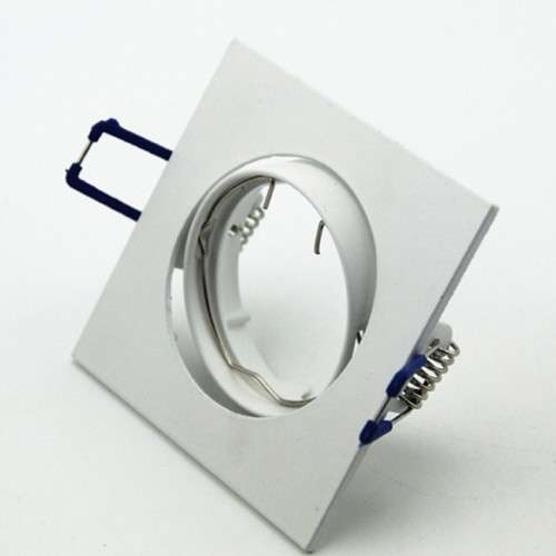 Downlight Fittings, Holders, Housings: Novelty White Square With Tilt Function. Collections Allowed.