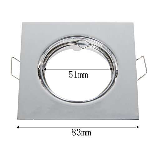 Downlight Fittings, Holders, Housings: Novelty White Square With Tilt Function. Collections Allowed.