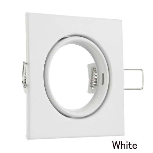 Downlight Fittings, Holders, Housings: Novelty White Square With Tilt Function. Collections Allowed.