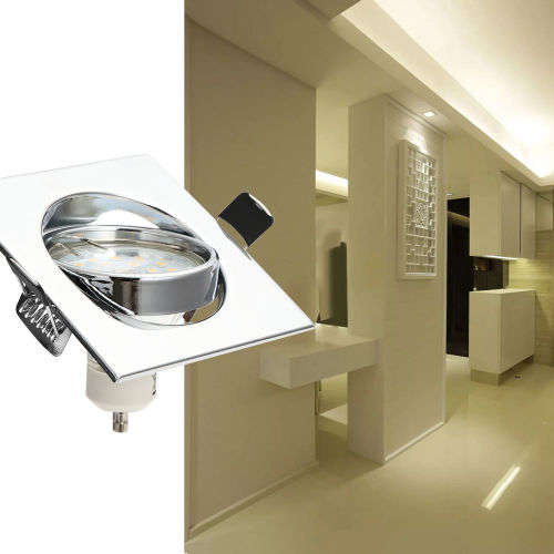 Square Gloss Chrome Downlight Fittings/Holders/Housings + Tilt Function And More. Collection Allowed