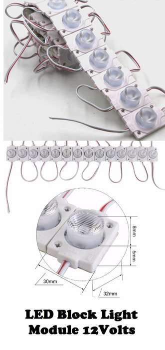 LED Light Modules: Waterproof Injection Moulded with Lens in Cool White Colour. Collections allowed