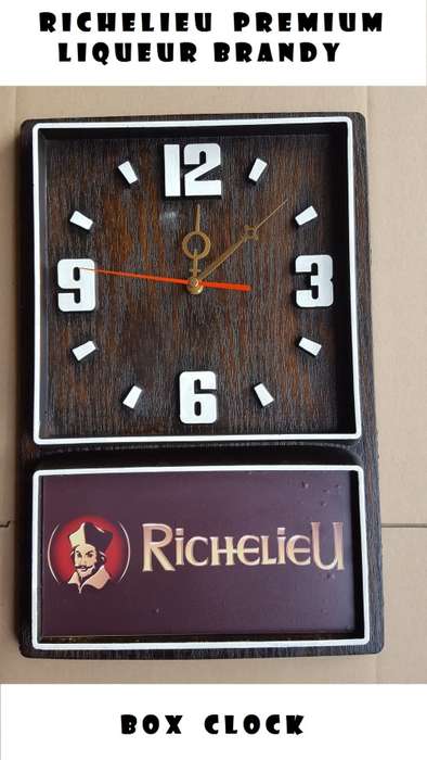 Richelieu Premium Liqueur Cognac Brandy Box Clock. Brand New Product. Collections are allowed.