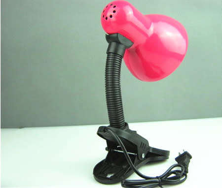 Desk Top Lamp Holder with Clip-On Flexible Gooseneck and LED Bulb. Collections Are Allowed.
