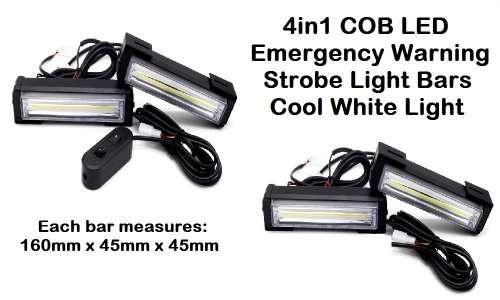 Vehicle COB LED Cluster Strobe Flash Light Kit for Grille and Bumper. Collections are allowed.