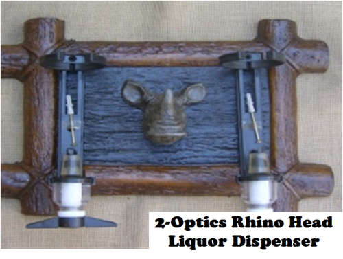 Liquor Dispensers: Rhinoceros Head with 2 Optics & Brackets Sets. New Products. Collections Allowed.