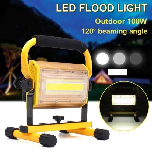 30W LED Floodlight. Portable, Rechargeable, Waterproof. Collections are allowed.