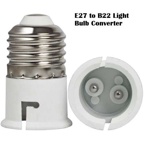 Light Bulb Socket Adapters / Converters: E27 to B22. Collections are allowed.
