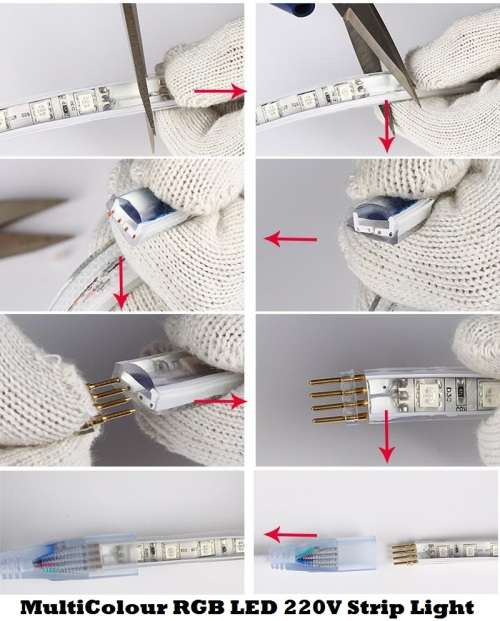 LED Strip Lights: MultiColour RGB 220V Complete with Remote Kit. Collections are allowed.