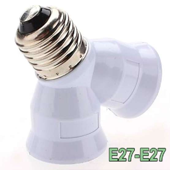 E27 to 2x E27 LIGHT BULB SOCKET ADAPTER / CONVERTER / SPLITTER. Collections are allowed.