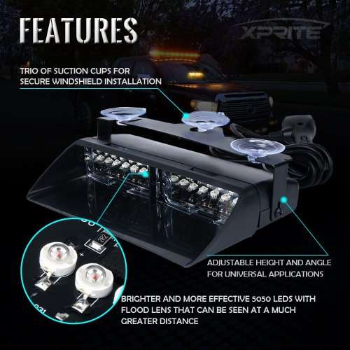 Amber LED Emergency Warning Flash Windscreen Strobe Lights 12V New Design. Collections allowed.