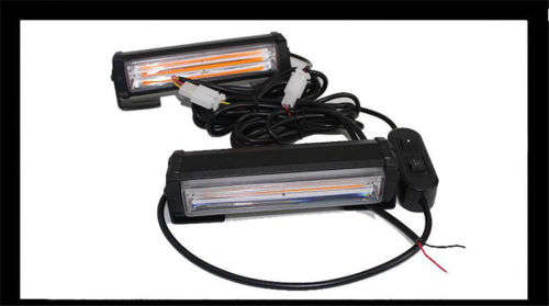 Flash Strobe Grille Bumper Cluster Amber Orange Yellow COB LED Lights 12Volts. Collections Allowed.