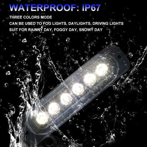 Flash Strobe Grille Cluster Cool White LED Bumper Side Marker Lights 12V/24V. Collections Allowed.
