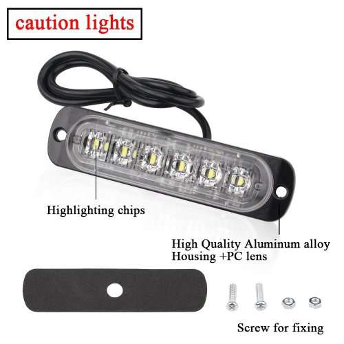 Flash Strobe Grille Cluster Cool White LED Bumper Side Marker Lights 12V/24V. Collections Allowed.