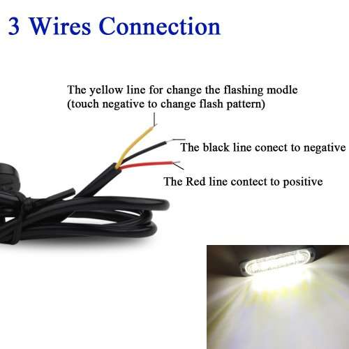 Flash Strobe Grille Cluster Cool White LED Bumper Side Marker Lights 12V/24V. Collections Allowed.