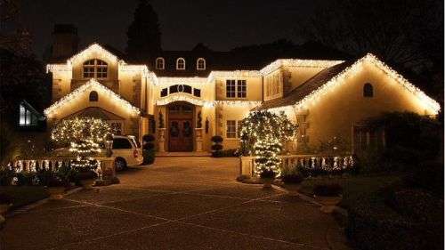 LED Decorative Fairy Curtain Lights Waterproof 220V AC in Warm White. Collections are allowed.