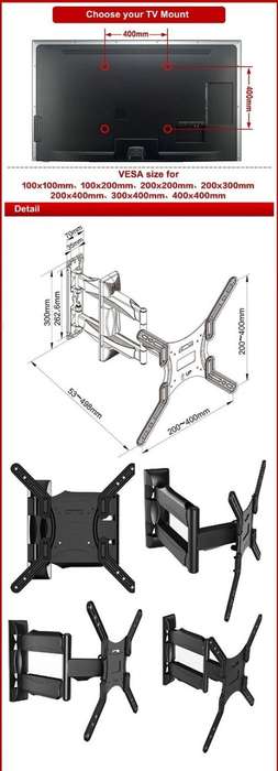 TV Wall Mount Bracket, Full Motion Cantilever Wall Mount Bracket. Collections are allowed.