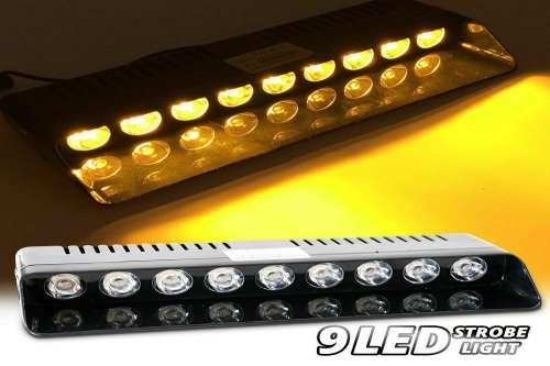 9LEDs Version Dashboard Windscreen Flash Strobe Very Long LED Dash Light Bar. Collections Allowed.