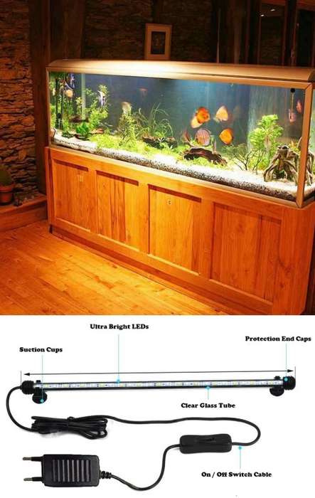 LED Submersible Tube Lamp for Aquariums, Fish Tanks, Water Features 220V 750mm. Collections Allowed.