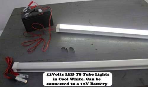 LED Tube Lights 12V Fluorescent T8 Frosted Cover Complete with Wiring. Collections allowed