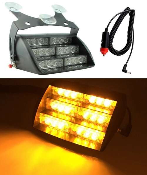 LED Windscreen Emergency Vehicle Flash/Warning Dashboard Light AMBER Colour. Collections allowed.