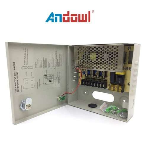Power Supply Box with 4 Port Channels, Fuses, 10A and AC 110-220V to DC 12V. Collections are allowed