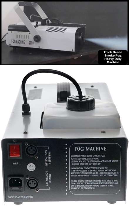 Smoke, Fogger Machine 2000W Professional Heavy Duty, Compact and High Capacity. Collections allowed.