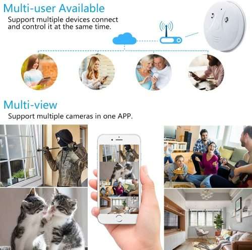 New Wireless Spy Smoke Detector HD Camera with WiFi and Motion Detection. Collections allowed