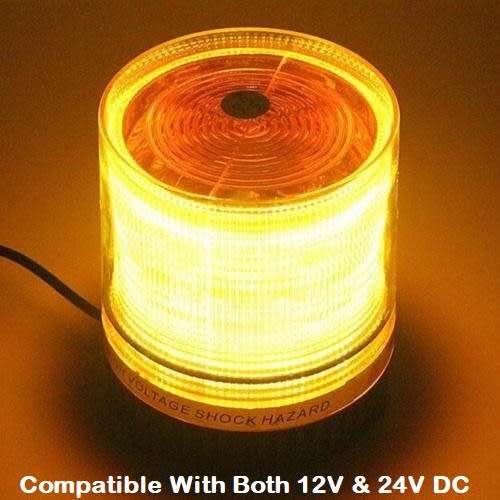 LED Magnetic Warning Strobe Flash Beacon Light Orange / Amber 12V/24V DC. Collections are allowed.