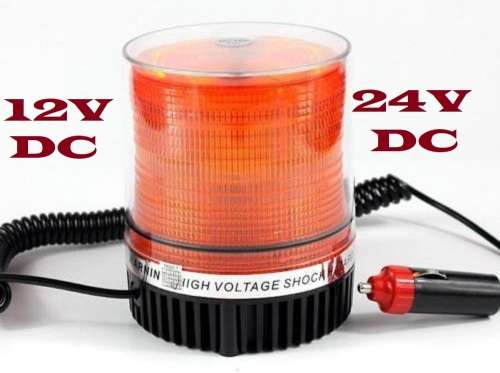 LED Magnetic Warning Strobe Flash Beacon Light Orange / Amber 12V/24V DC. Collections are allowed.