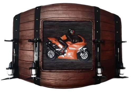 SuperBike Flat Barrel Liquor Dispensers with 4 Sets of Optics. Brand New. Collections Are Allowed.