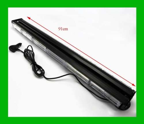 LED Double Sided Strobe Flash 900mm Emergency Light Bar Green Light Colour. Collections Are Allowed.